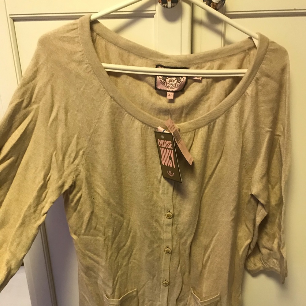 Juicy Couture Camel cardigan with bow detailing